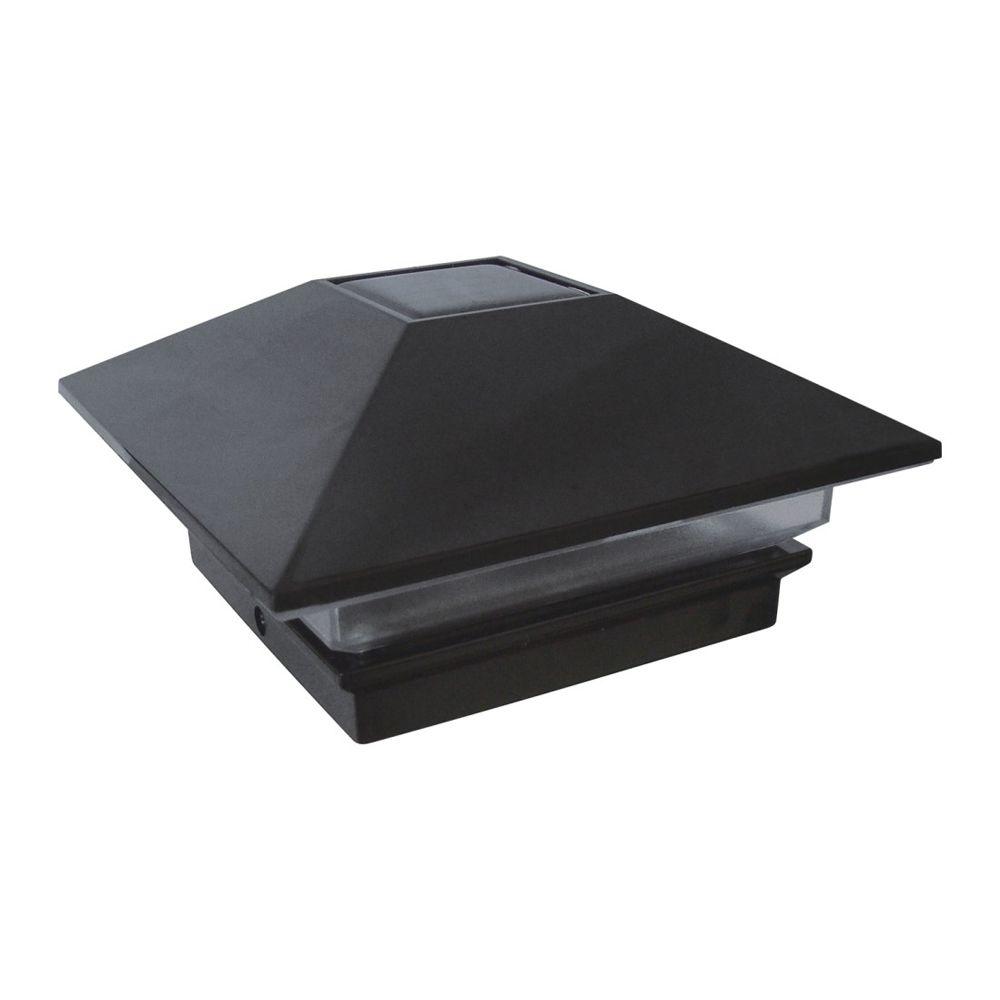 veranda 4x4 solar post cap black