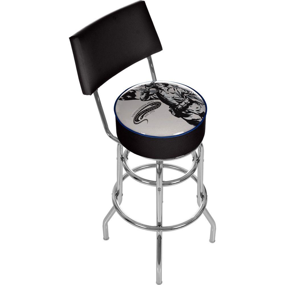 Trademark U S Army The Horn Calls 31 In Chrome Padded Swivel Bar Trademark U S Army The Horn Calls 31 In Chrome Padded Swivel Bar Stool Army1100 Home Depot