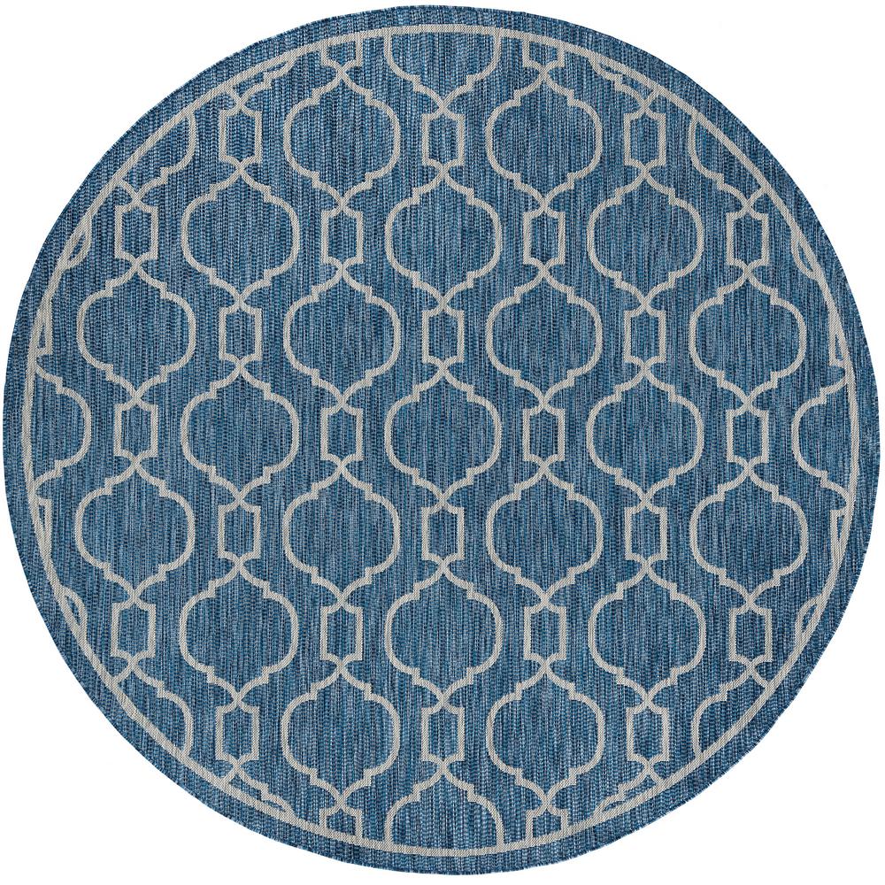 Tayse Rugs Veranda Indigo 7 ft. 10 in. x 7 ft. 10 in. Indoor/Outdoor