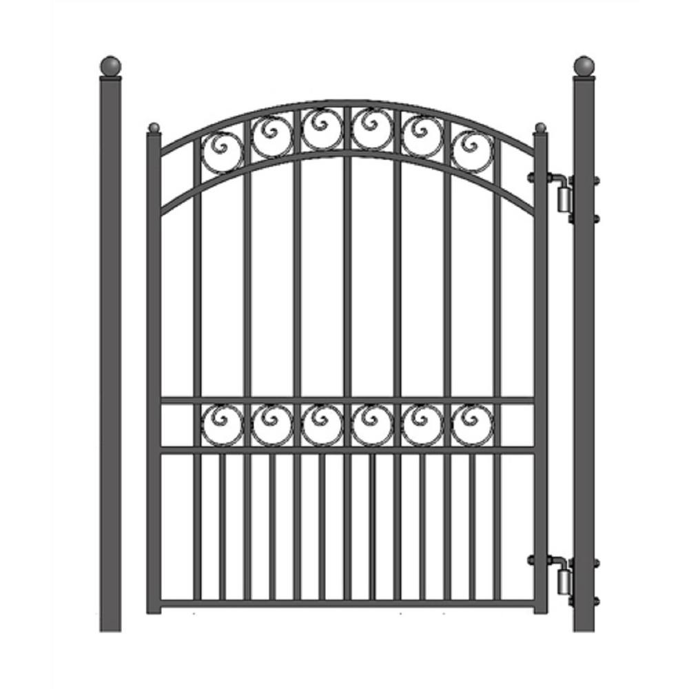 Framed 5 Metal Fence Gates Metal Fencing The Home Depot