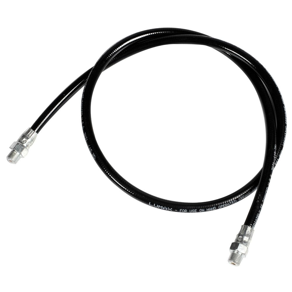 1//8/" NPT x 7//16-28 UNEF LUMAX LX-1214 Grease Hose 30/" with 2 SpringGuards