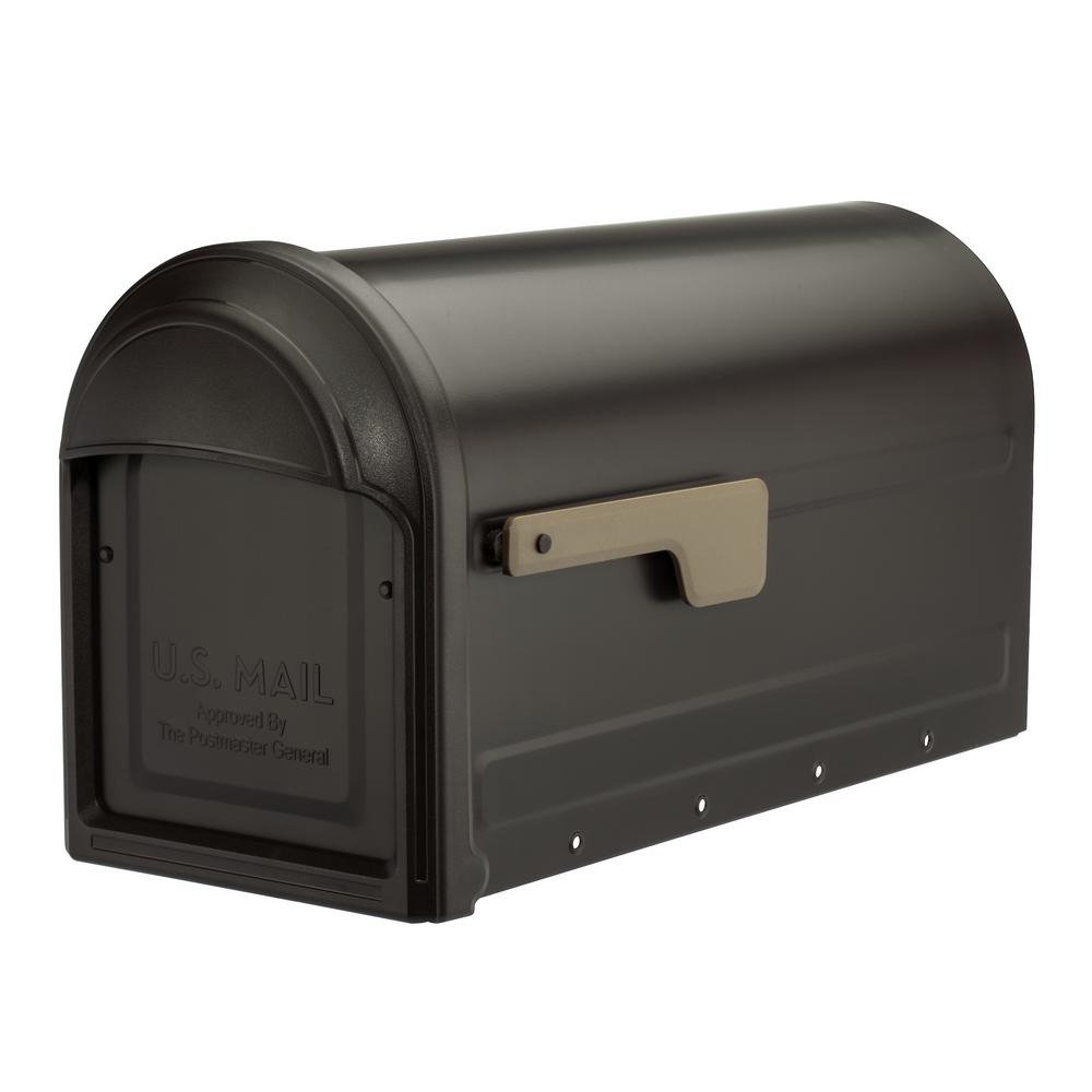 Architectural Mailboxes Barrington Rubbed Bronze Post Mount Mailbox ...