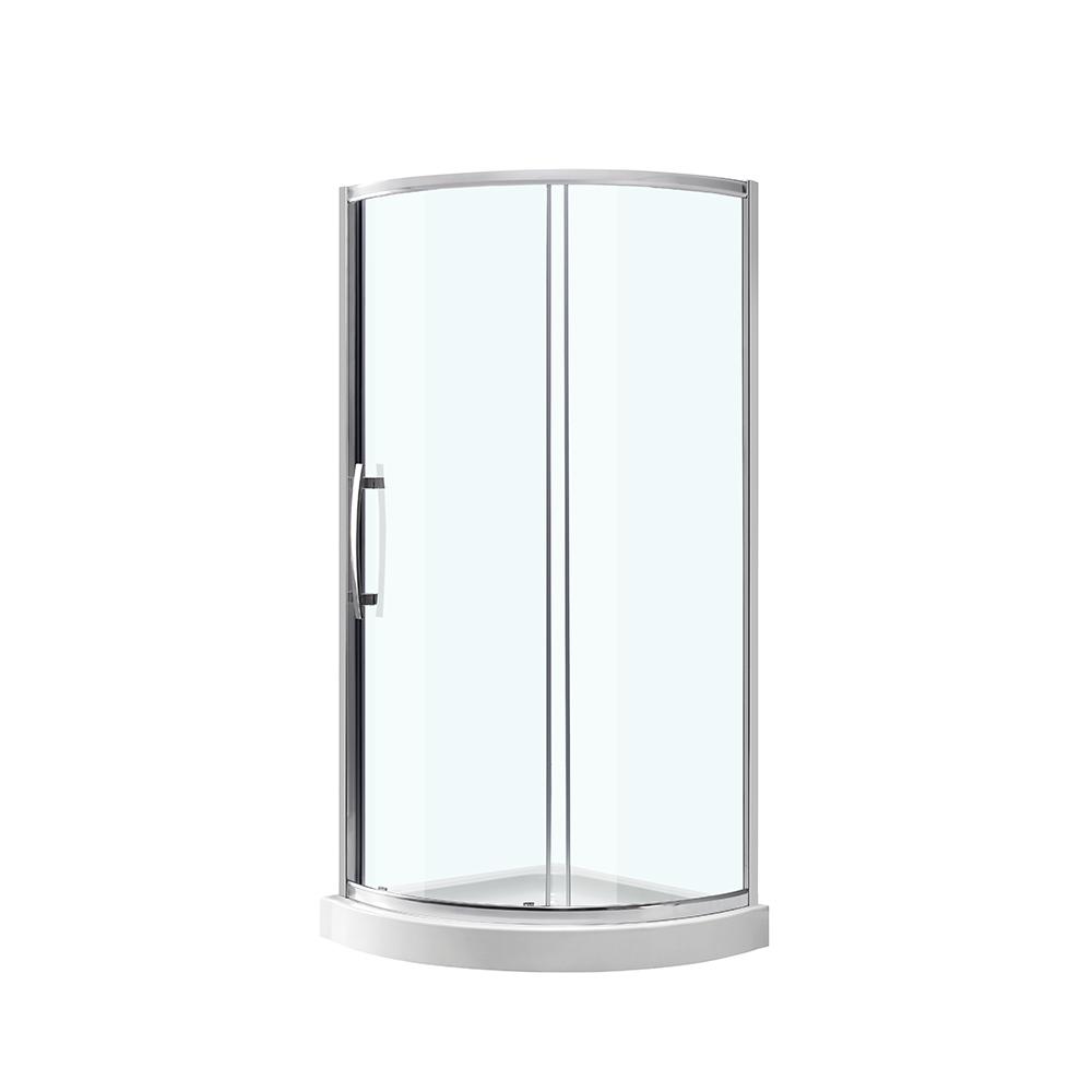 Glacier Bay 32 in. x 79.50 in. SemiFrameless Sliding Shower Door in