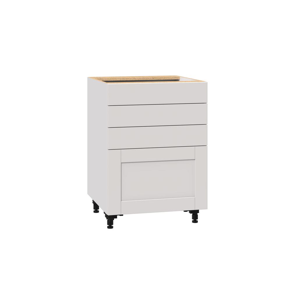 J Collection Shaker Assembled 24x34 5x24 In 4 Drawer Base Cabinet