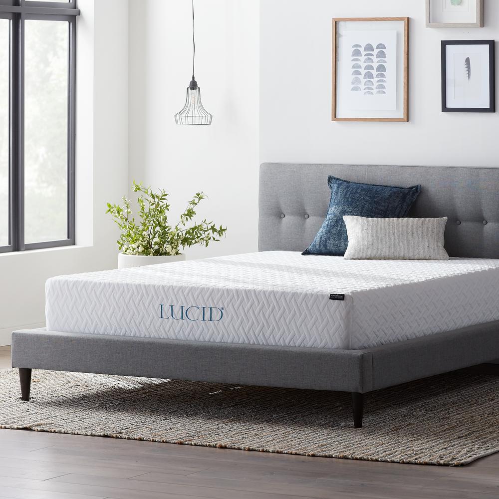 Lucid Comfort Collection 10 In Cal King Gel Memory Foam Mattress Um