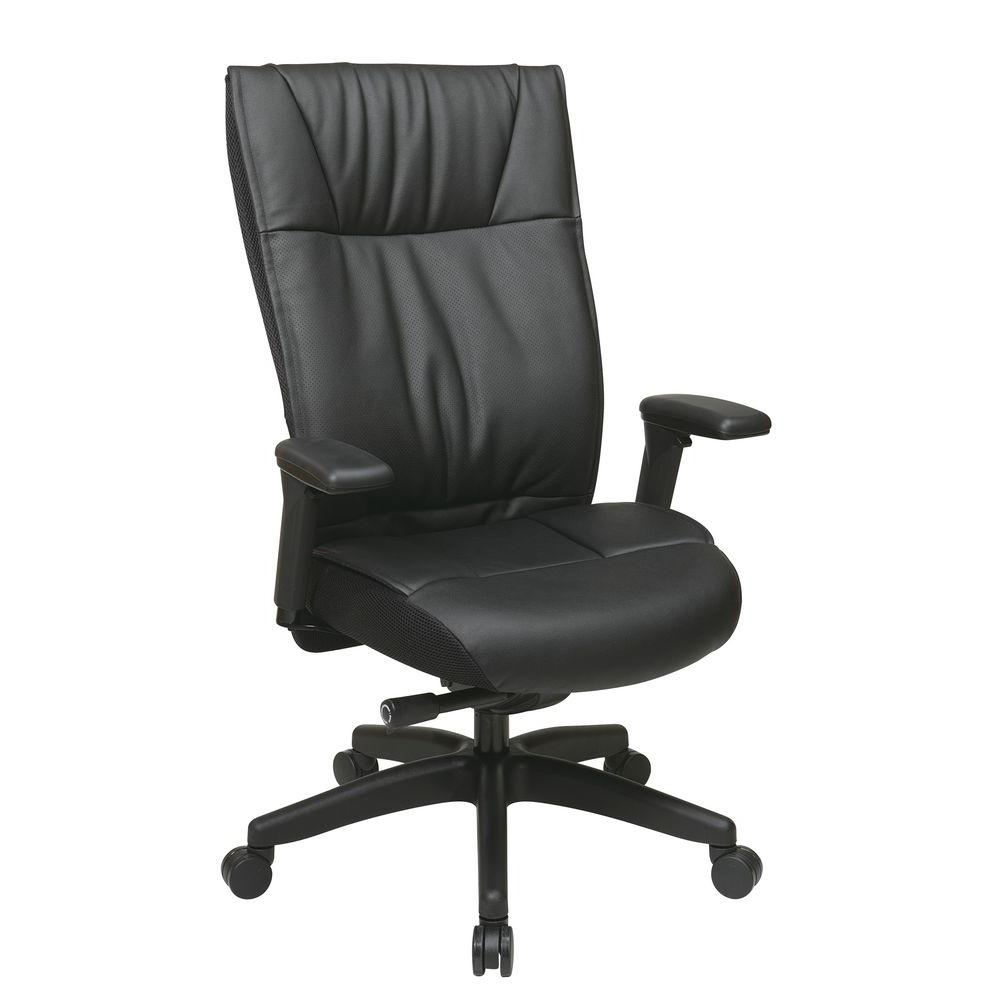 Office Star Products Black Leather Executive Office Chair937055NC17U