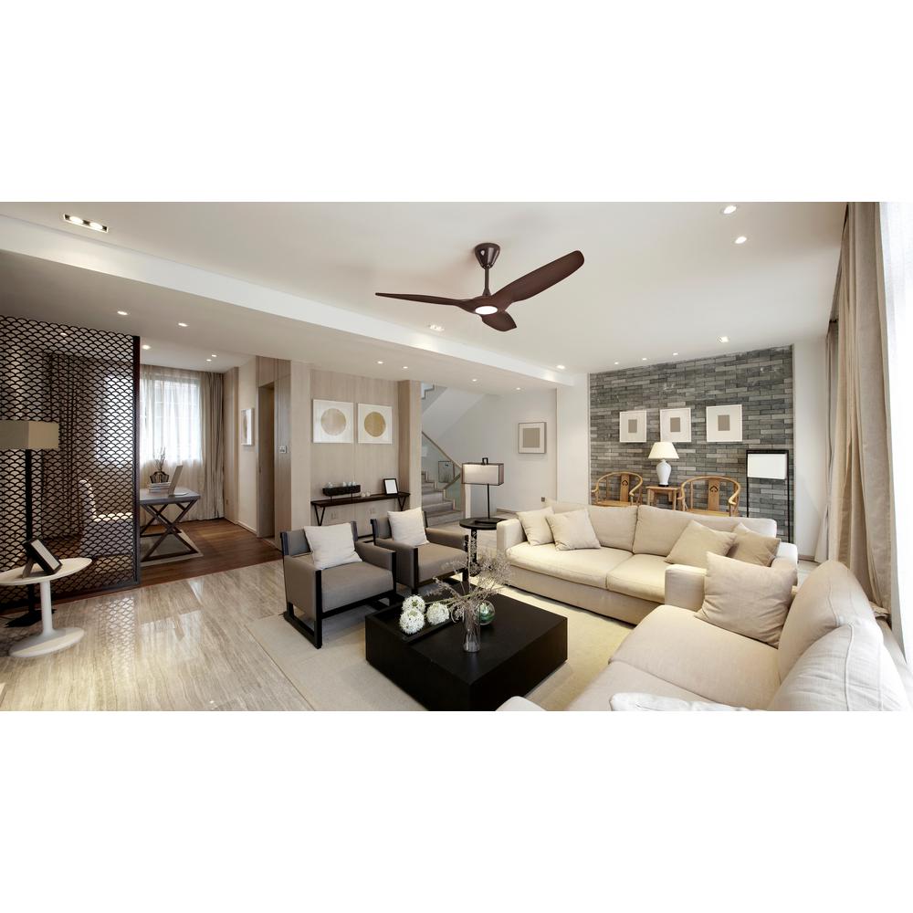 Big Ass Fans Haiku L 52 In Integrated Led Indoor Cocoa Black Smart Ceiling Fan With Remote Control Works With Alexa