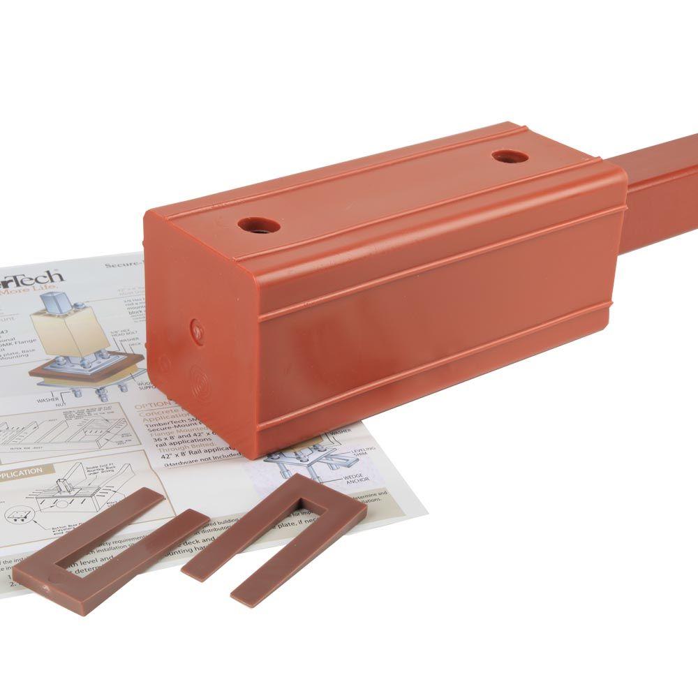 TimberTech 3.5 in. x 3.5 in. x 3 ft. SecureMount PostSMP3642 The
