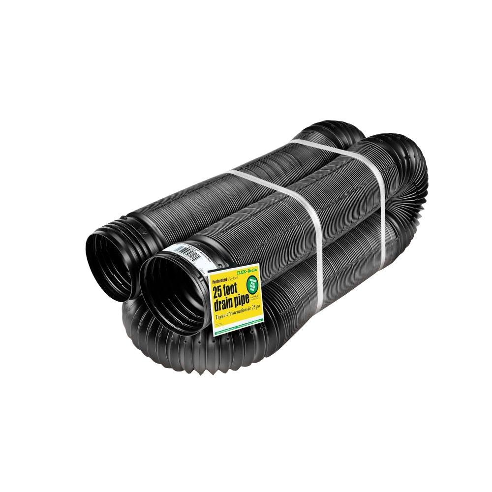 Flex Drain 4 In X 25 Ft Solid Polypropylene Pipe 52110d The Home Depot - Corrugated Drain Pipe Home Depot Flex Drain 4 In X 25 Ft Solid Polypropylene Pipe 52110d The Home Depot - Corrugated Drain Pipe Home Depot