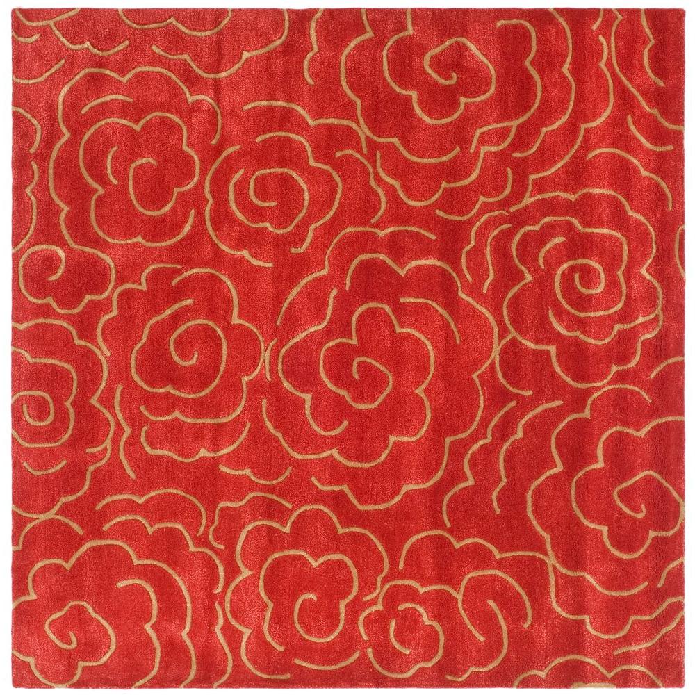 Safavieh Soho Red 6 Ft X Square Area Rug Soh812a 6sq The Safavieh Soho Red 6 Ft X Square Area Rug
