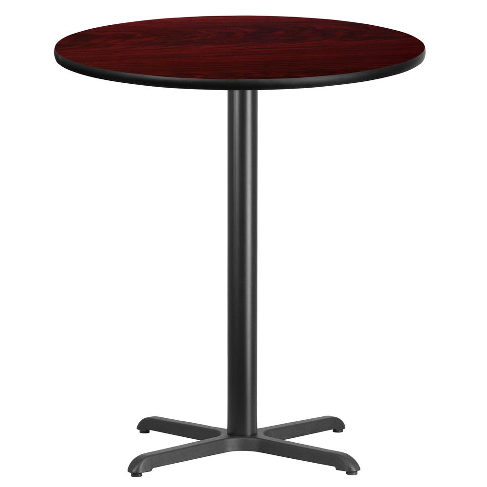 Flash Furniture 36 In Round Black And Mahogany Laminate Table Top Flash Furniture 36 In Round Black And
