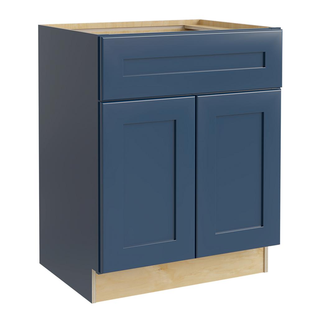Home Decorators Collection Neptune Blue Painted Plywood Shaker Stock ...