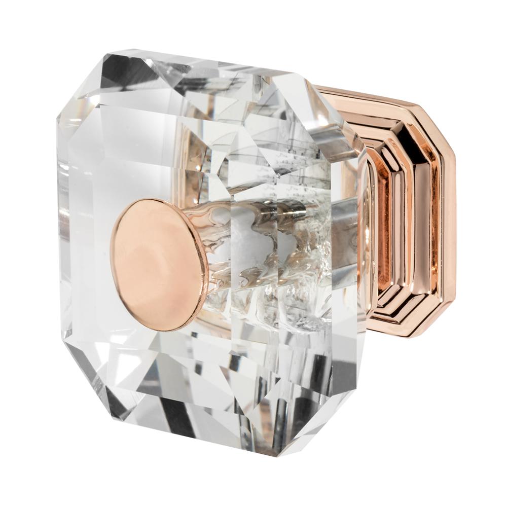 Gold Square Wisdom Stone Cabinet S Hardware Rose Gold With Clear Crystal Cabinet