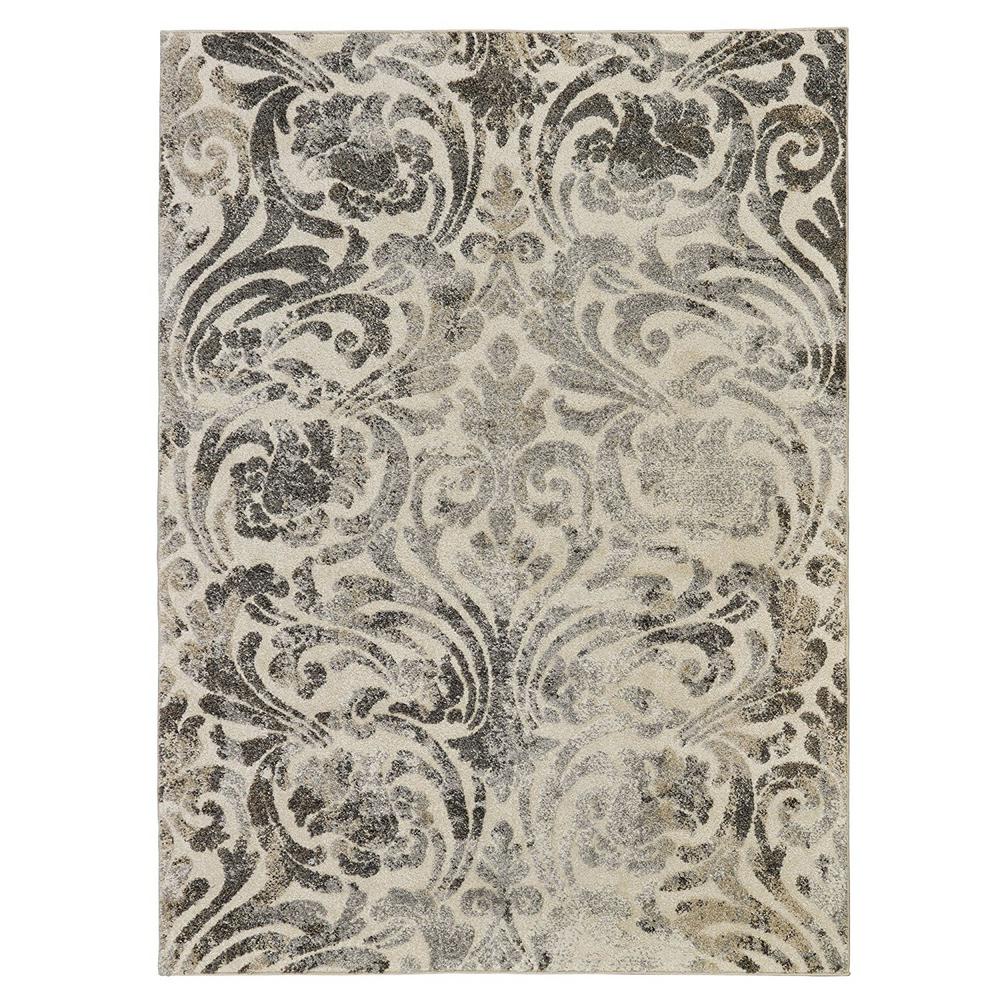 Urban Collection Contemporary Sculpted Effect Damask Light Grey 5 Ft Urban Collection Contemporary Sculpted Effect Damask Light Grey 5 Ft X 7 Indoor