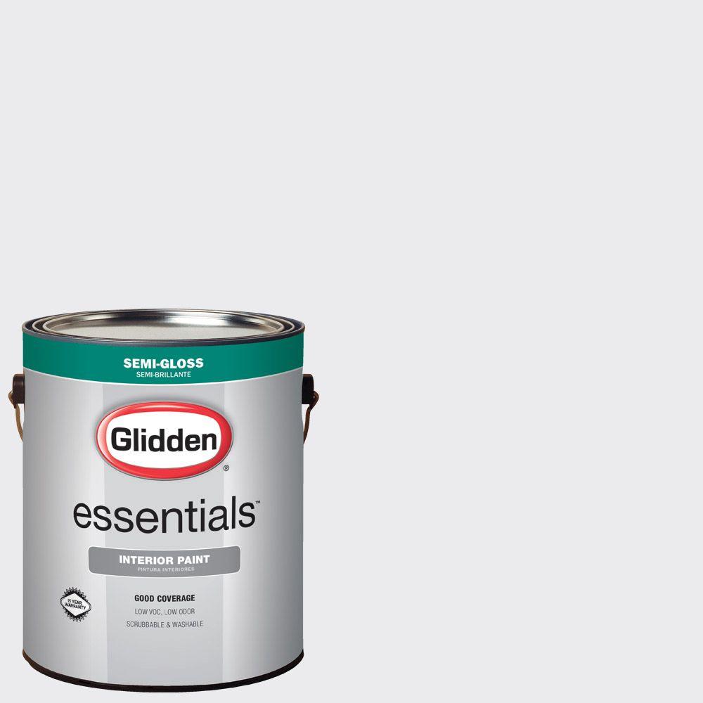 Glidden Essentials 1 gal. HDGV43U Ice Mist SemiGloss Interior PaintHDGV43UE01SN The Home Depot