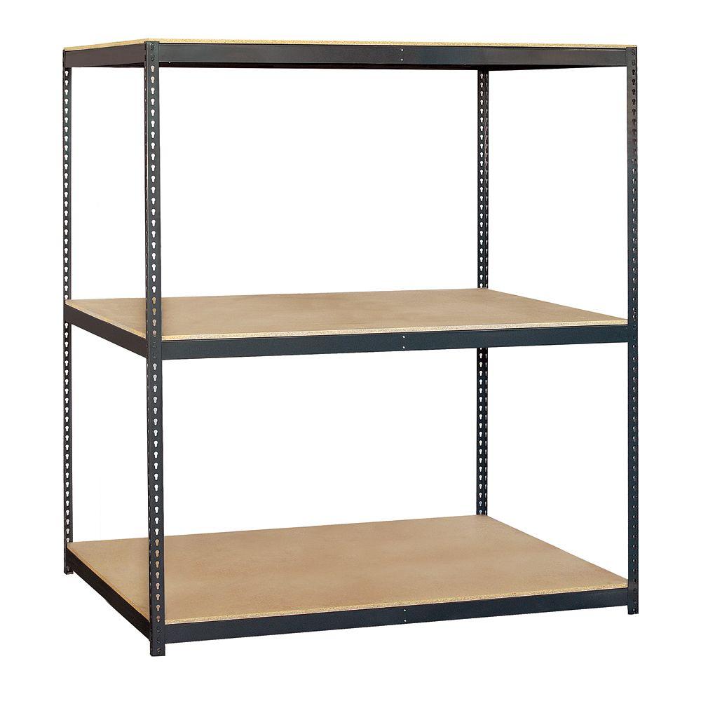 Salsbury Industries 9700 Series 72 in. W x 84 in. H x 36 in. D 3Shelf Heavy Duty Steel Frame