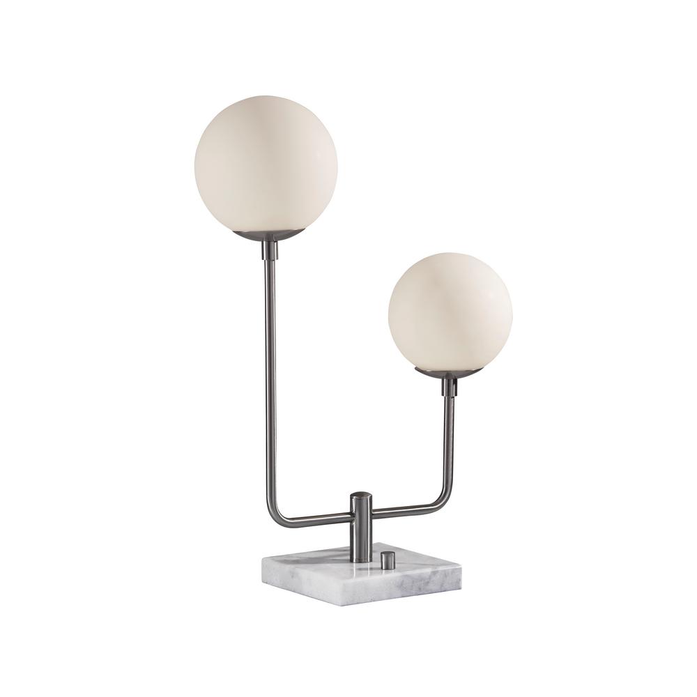Adesso Asbury 21 5 In Led Brushed Steel Table Lamp