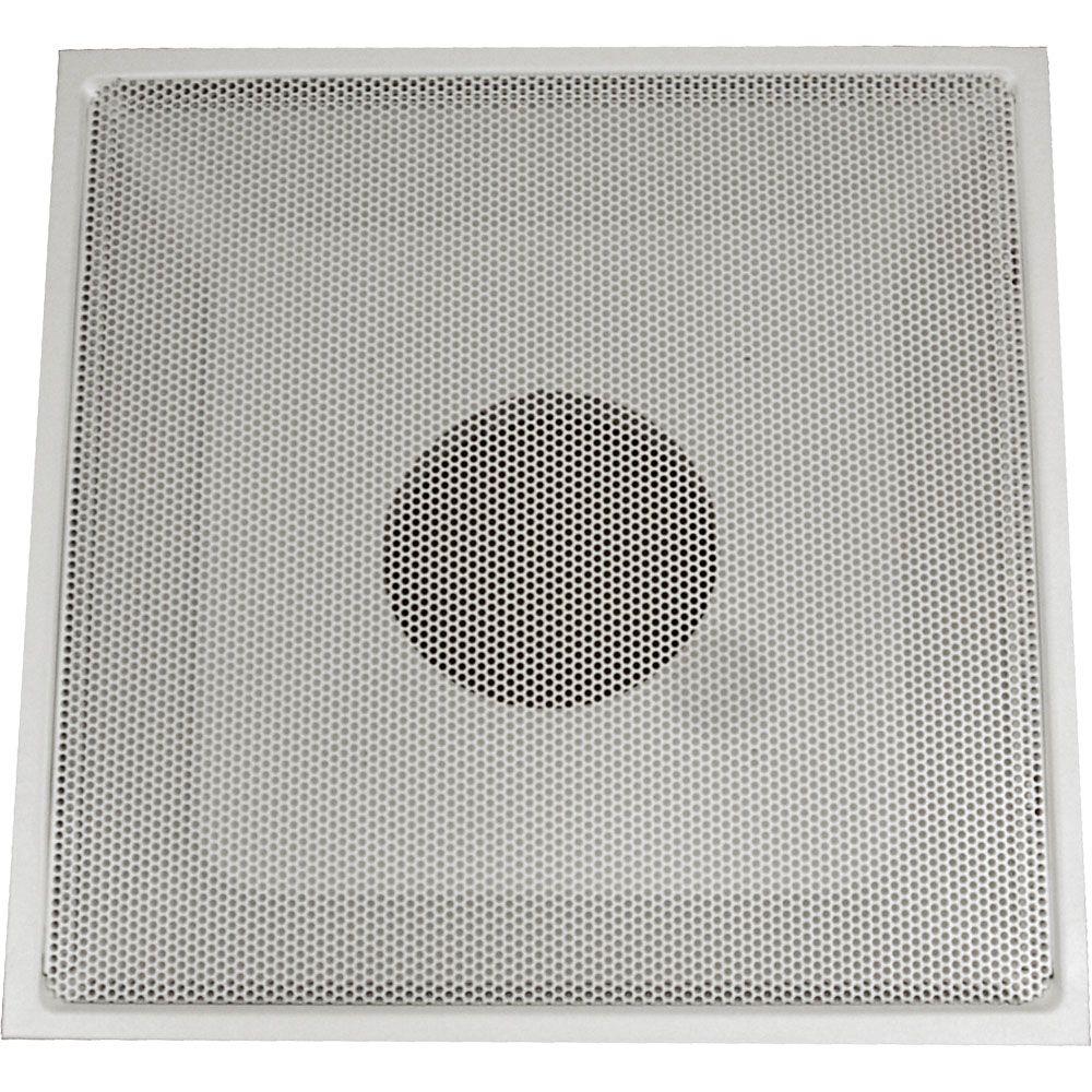 24 In X 24 In Drop Ceiling T Bar Perforated Face Return Air Vent Grille White With 6 In Collar