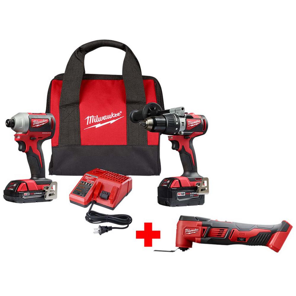 Milwaukee M18 18-Volt Lithium-Ion Brushless Cordless Hammer Drill and ...