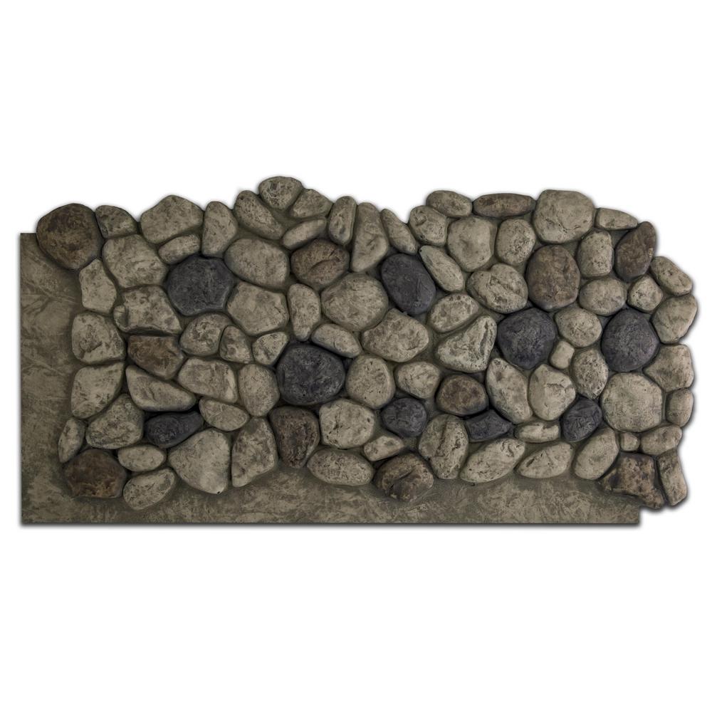 NextStone 51 in. x 27 in. Polyurethane River Rock Faux Stone Panel in ...