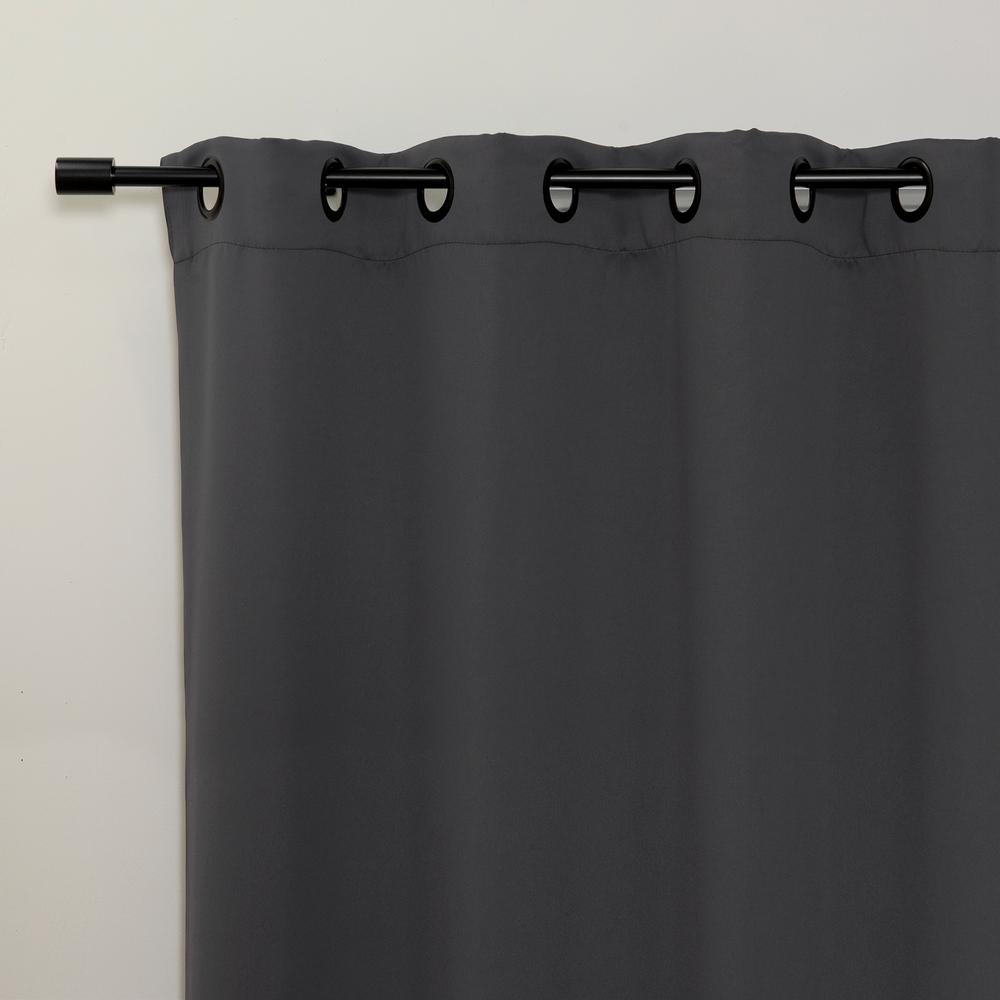 Best Home Fashion 63 In L Onyx Grommet Blackout Curtains In Dark
