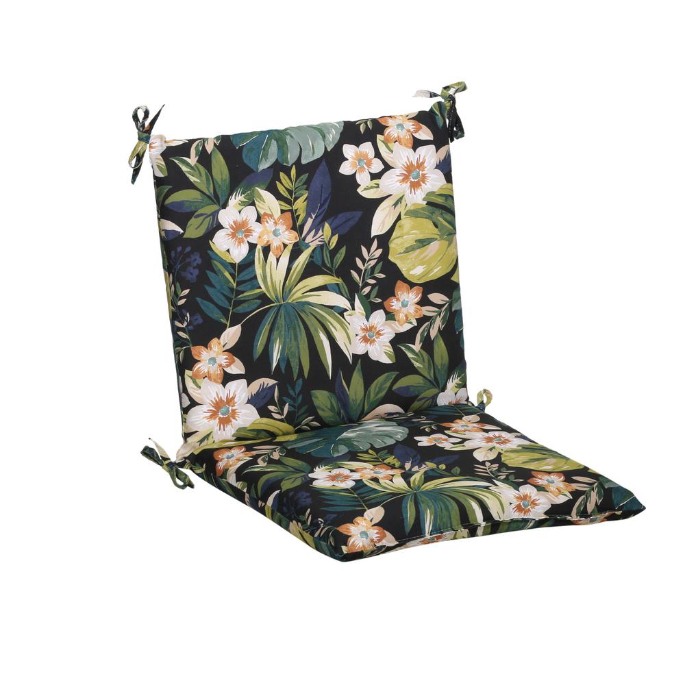 Hampton Bay Caprice Tropical Mid-Back Outdoor Dining Chair Cushion-7410 ...