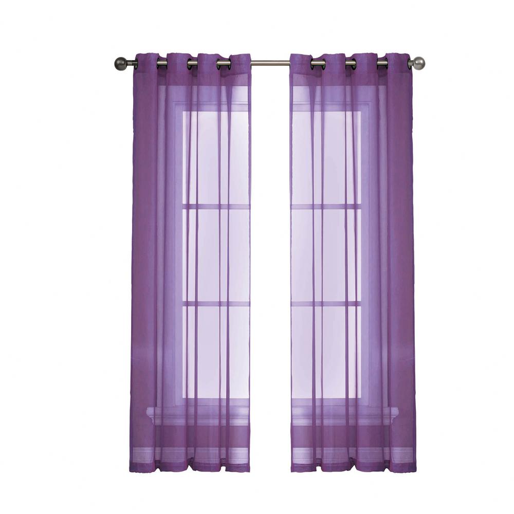Window Elements Sheer Diamond Sheer 56 In W X 84 In L Grommet