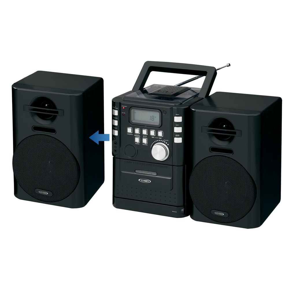 Portable Home CD Music System with Cassette Player/Recorder and FM