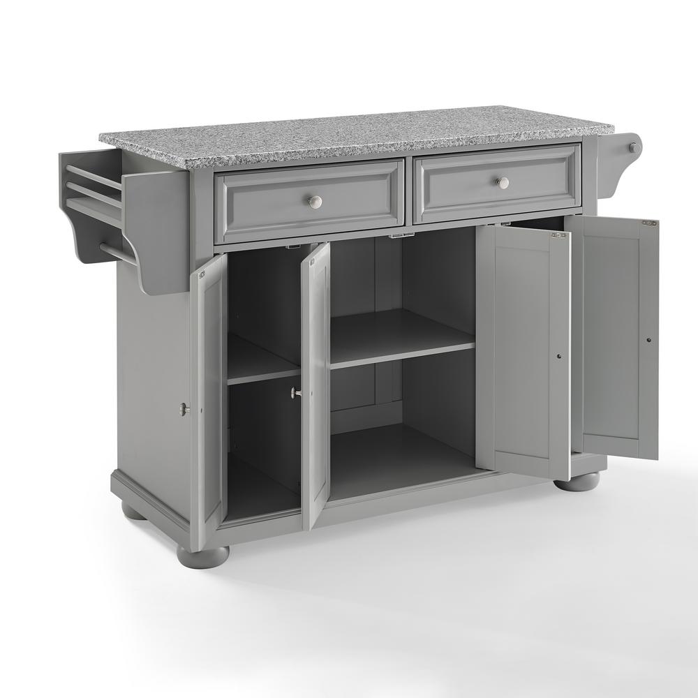 Crosley Furniture Alexandria Gray Kitchen Island With Granite Top