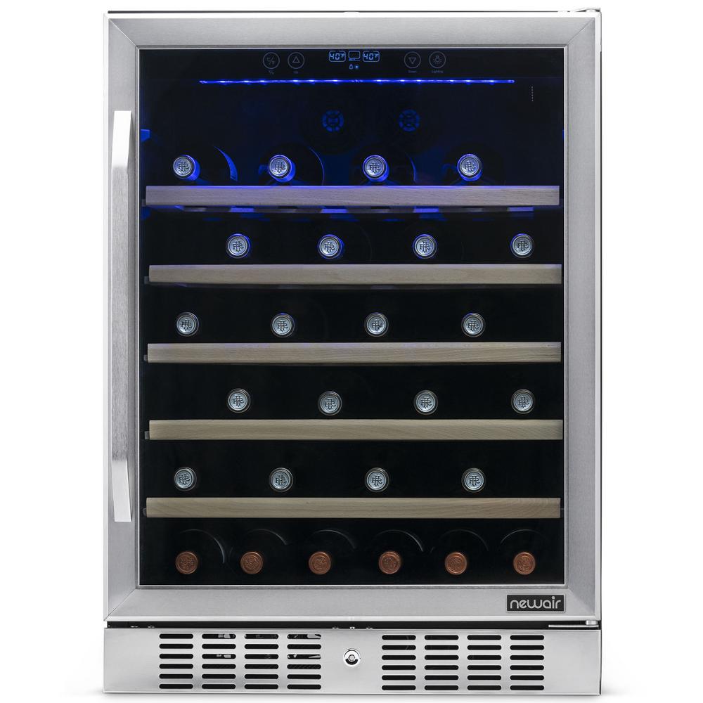 NewAir Single Zone 33Bottle Freestanding Wine Cooler Fridge with
