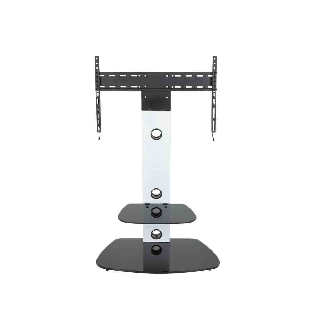 Avf Lucerne Tv Floor Stand With Tv Mounting Column Fsl700lucsw A The Home Depot