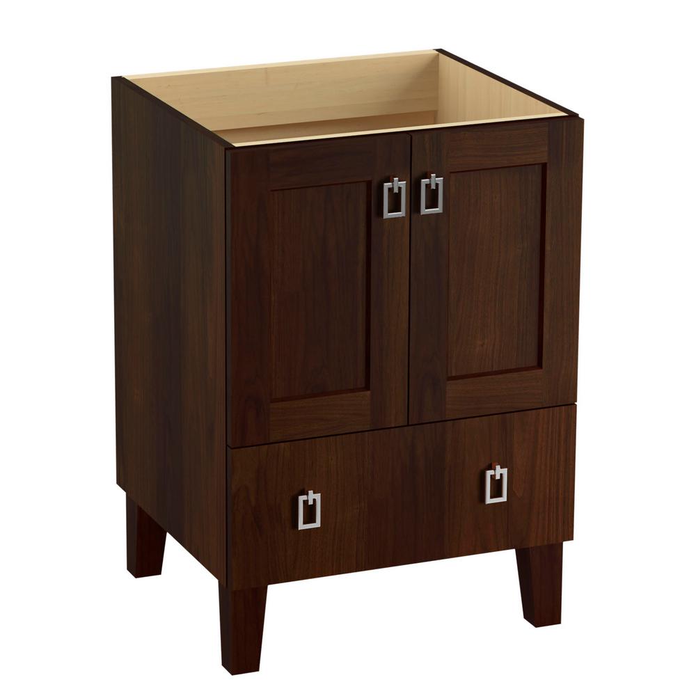 Kohler Poplin 24 In Vanity Cabinet Ramie Walnut With Chrome Kohler Poplin 24 In Vanity Cabinet Ramie Walnut With Chrome Hardware