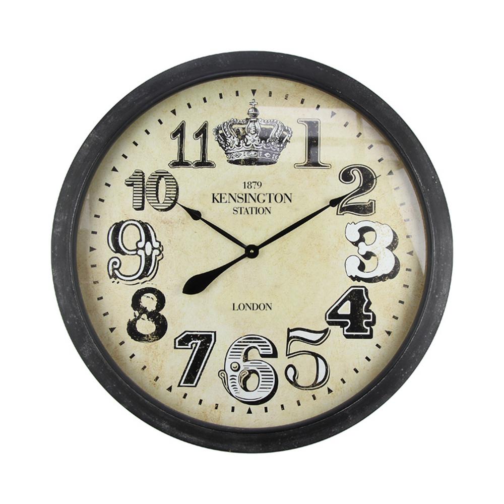 Yosemite Home Decor Royally Crowned Distressed Brown Oversized Wall Yosemite Home Decor Royally Crowned Distressed Brown Oversized Wall Clock