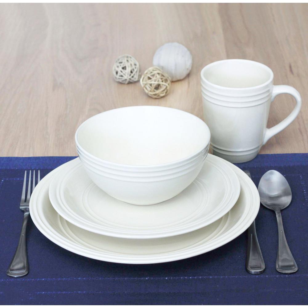 BAUM Allure 16Piece Ivory Dinnerware Set ALLU16I The Home Depot