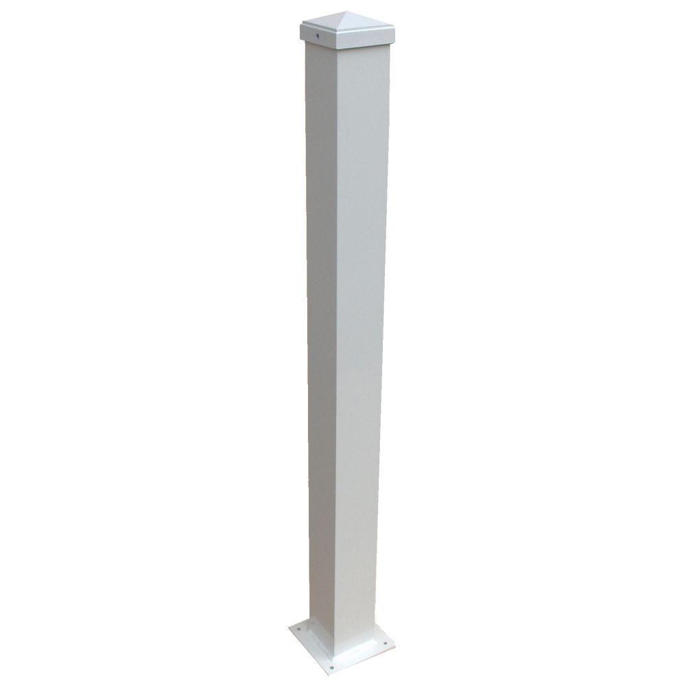 Veranda 4 in. x 4 in. x 100 in. Vinyl Fence Post Jacket White73002149