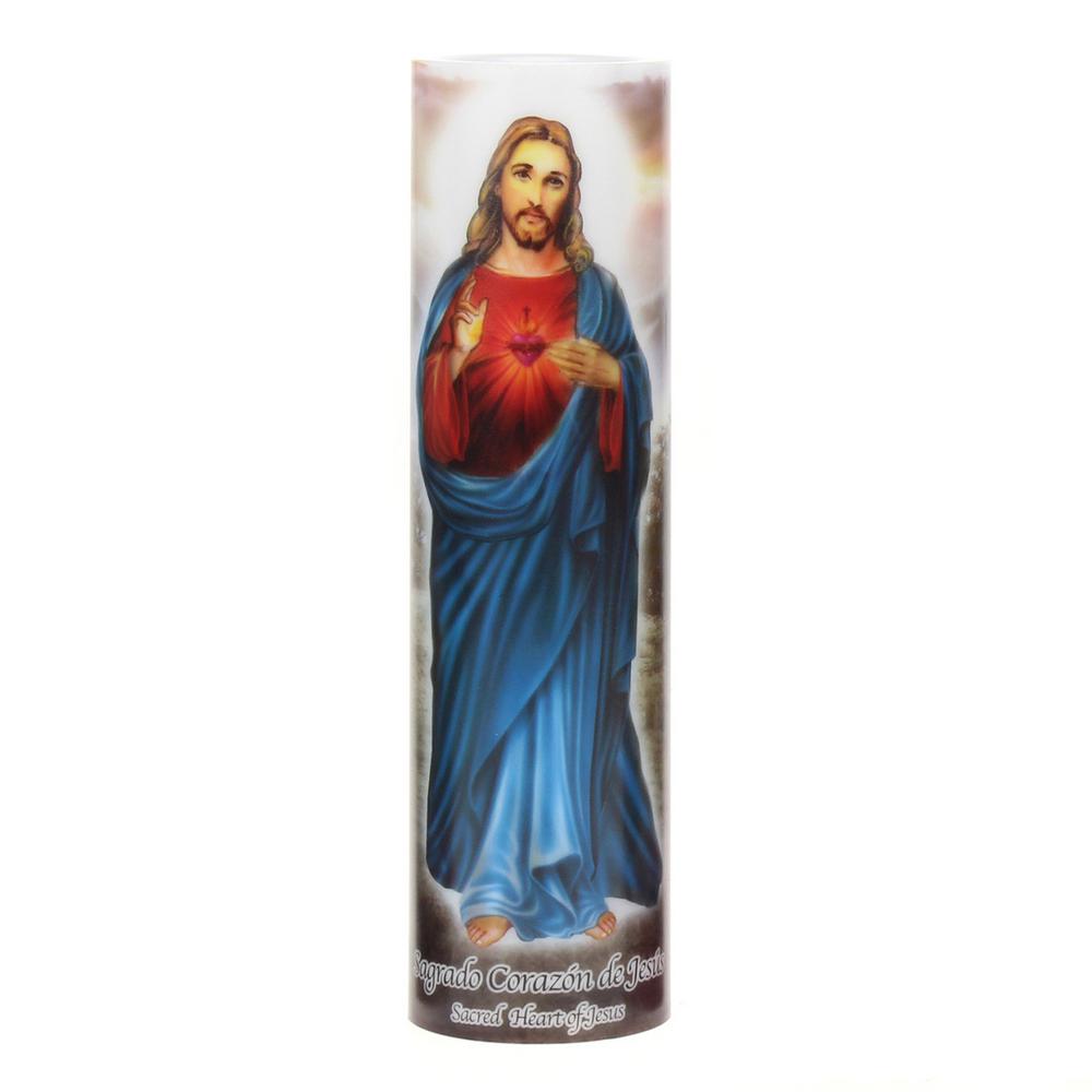 Stonebriar Collection 8 in. Jesus LED Prayer CandleSB5260A The Home