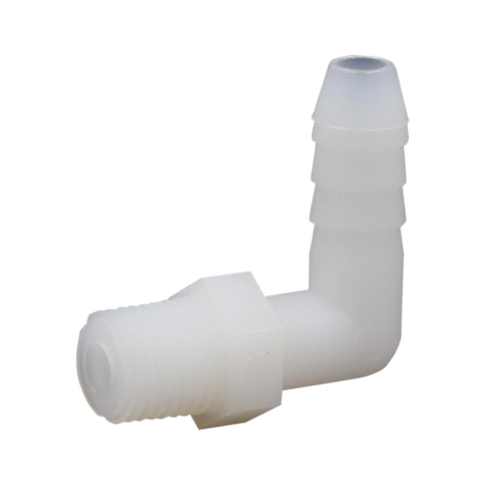 Everbilt 3/8 in. I.D. x 1/4 in. MIP Plastic 90Degree Elbow Fitting