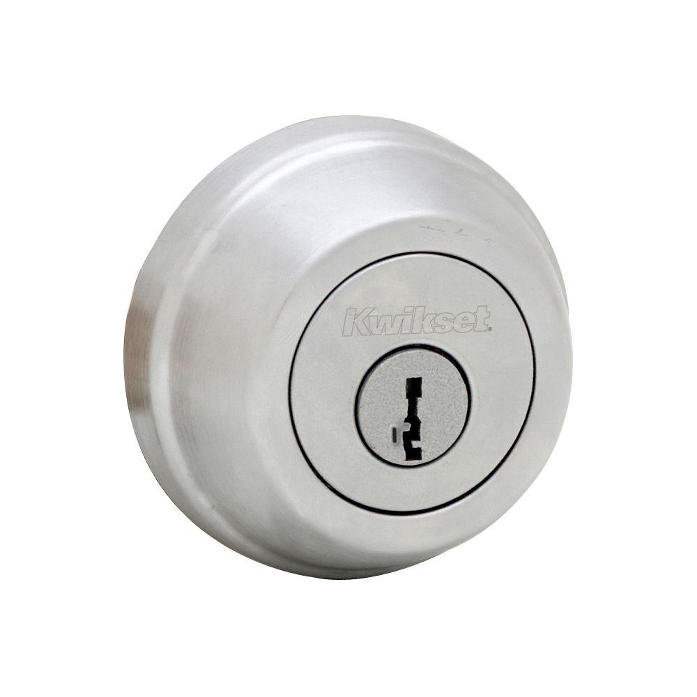 Kwikset 780 Series Satin Chrome Single Cylinder Deadbolt featuring SmartKey Security