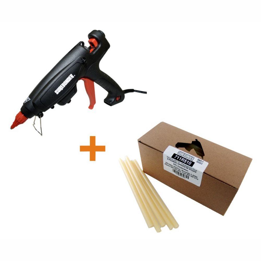 Surebonder 220-Watt Adjustable Temperature Heavy Duty Full Size Glue Gun with 10... by Surebonder
