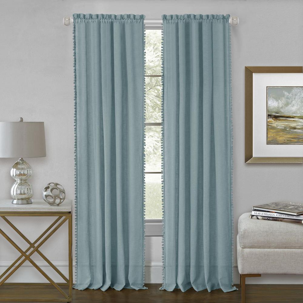 48 by 96-Inch Manor Luxe Sheridan Rod Pocket Curtain Panel Yellow