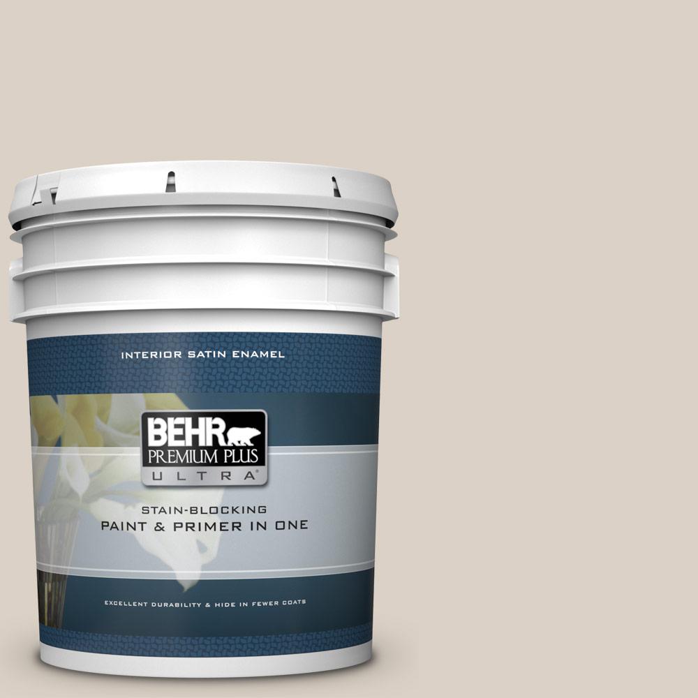 Behr Premium Plus Ultra 5 Gal 730c 2 Sandstone Cove Satin Enamel Interior Paint And Primer In One
