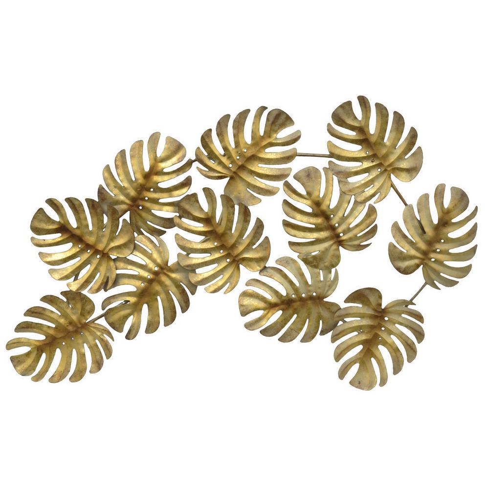 Gold Metal Wall Decor Three Hands Tropical Leaves Decor10116 The Home Gold Metal Wall Decor Three Hands Tropical Leaves Decor10116 The Home