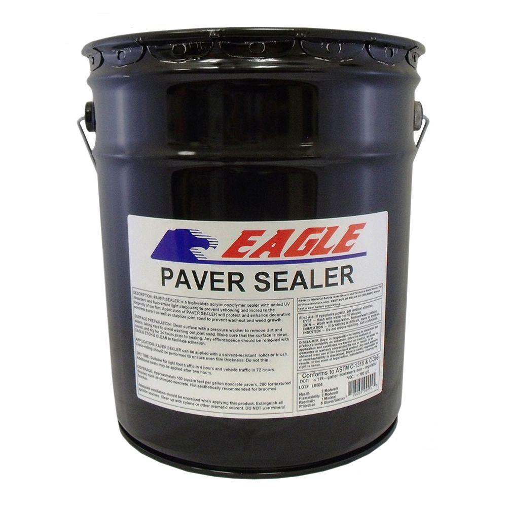 Eagle 5 Gal. Clear Wet Look Solvent Based Acrylic Concrete Paver Sealer ...