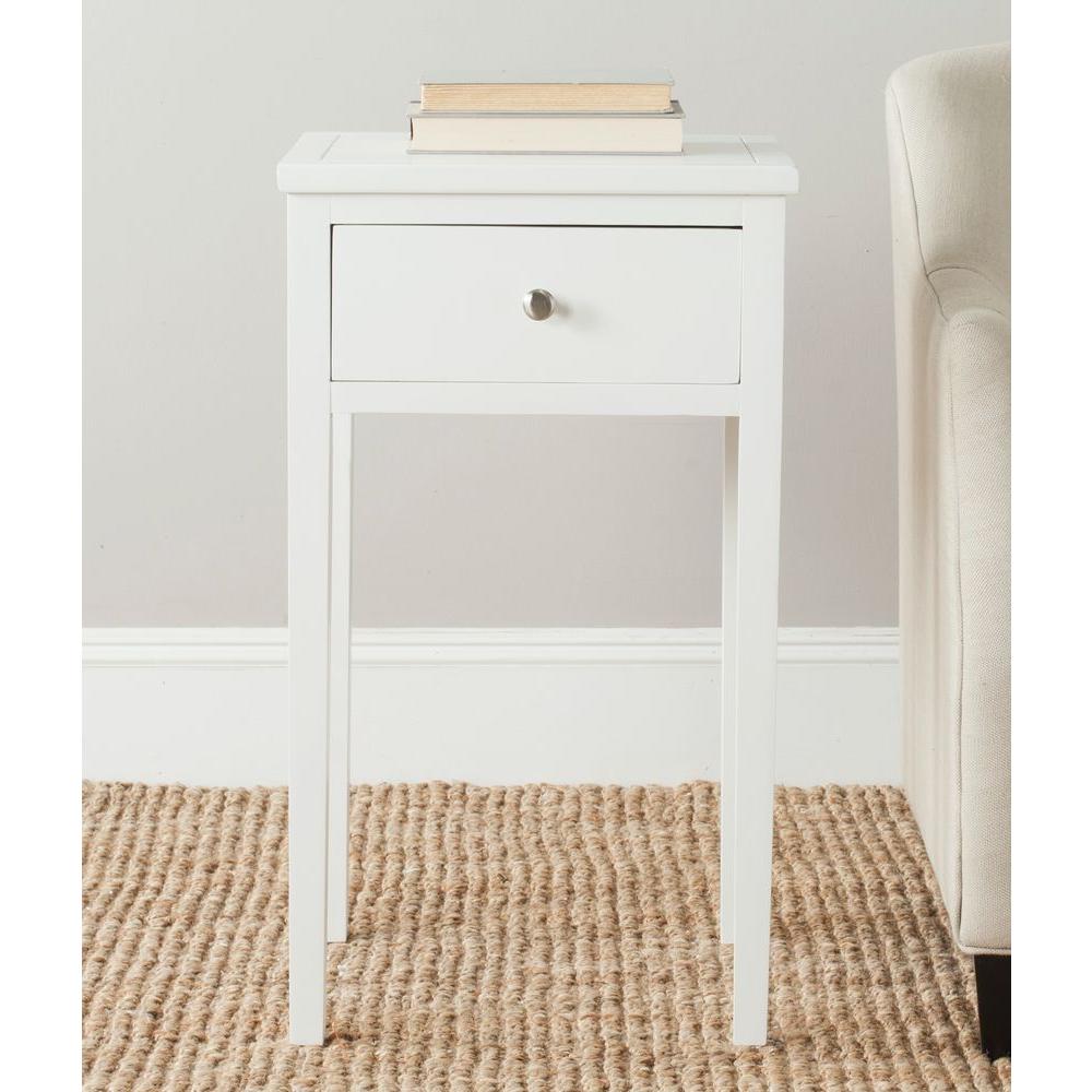 Safavieh Abel White Storage End TableAMH6626E The Home Depot