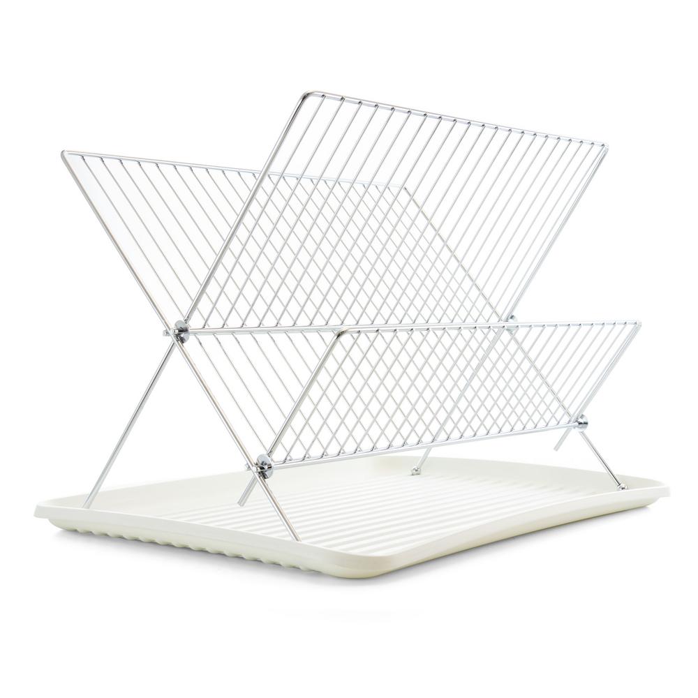 Better Chef 16 in. Chrome Countertop Dish Rack, Grey