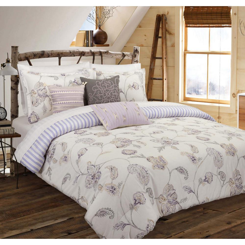 Nouvelle Home Painted Jacobean Floral Full/Queen Comforter Set