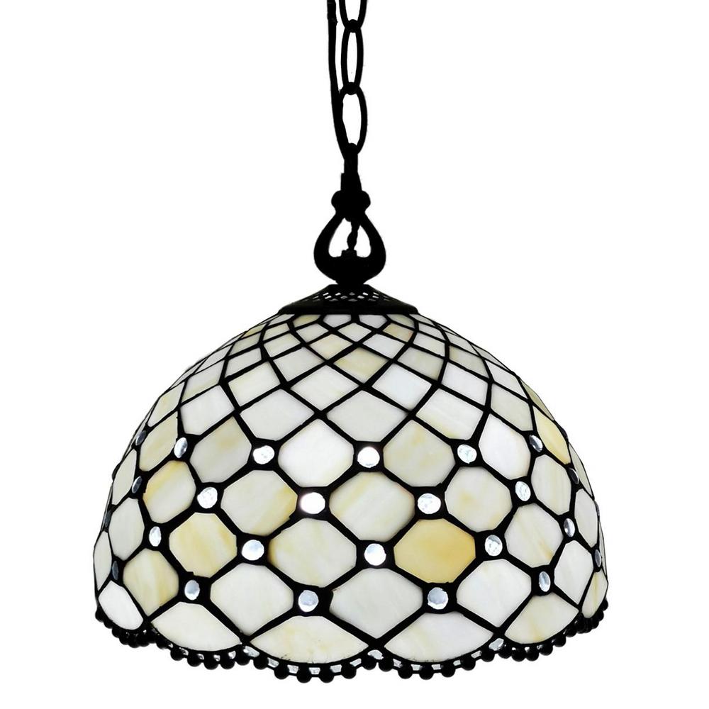Amora Lighting 1 Light Tiffany Style Hanging Pendant Am119hl12b Light Tiffany Style Hanging Pendant