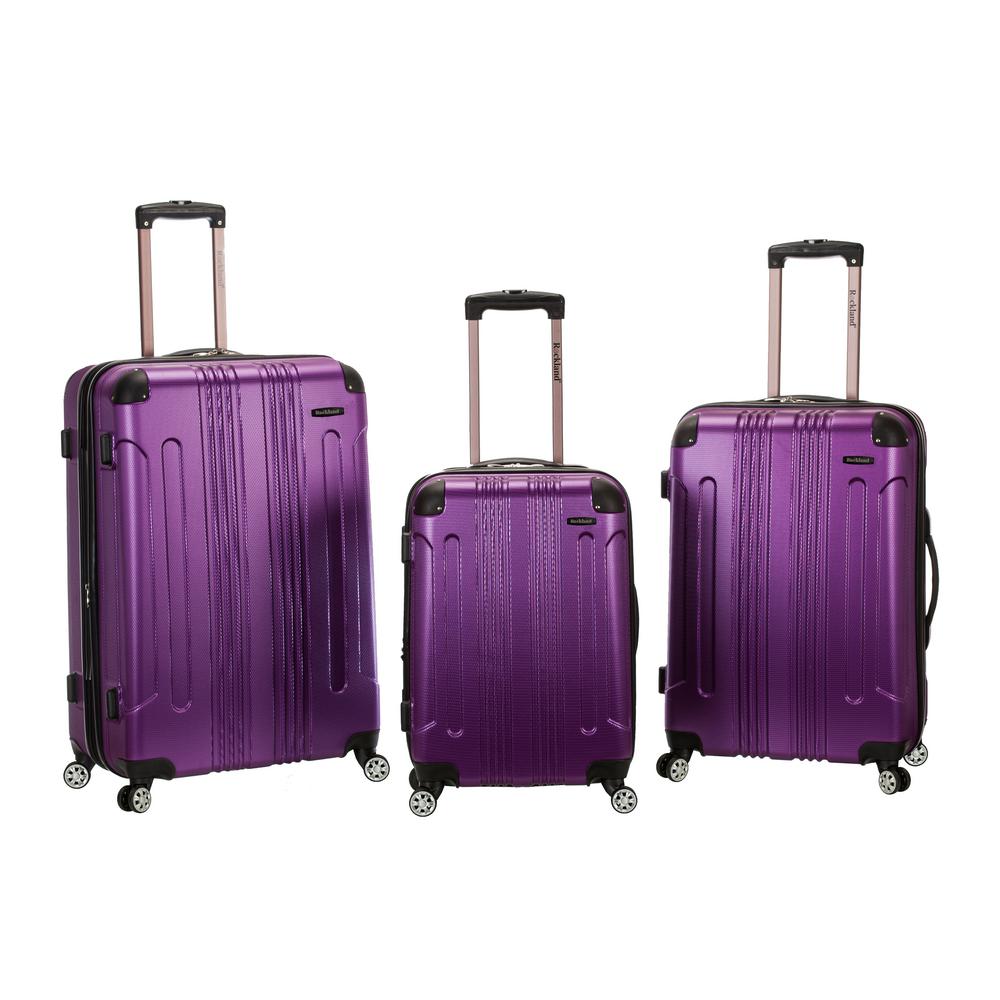 Rockland Sonic 3-Piece Hardside Spinner Luggage Set, Purple was $480.0 now $144.0 (70.0% off)