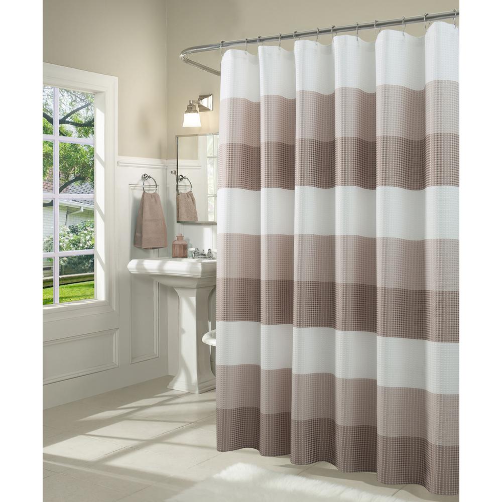 Beige Shower Curtains Shower Accessories The Home Depot