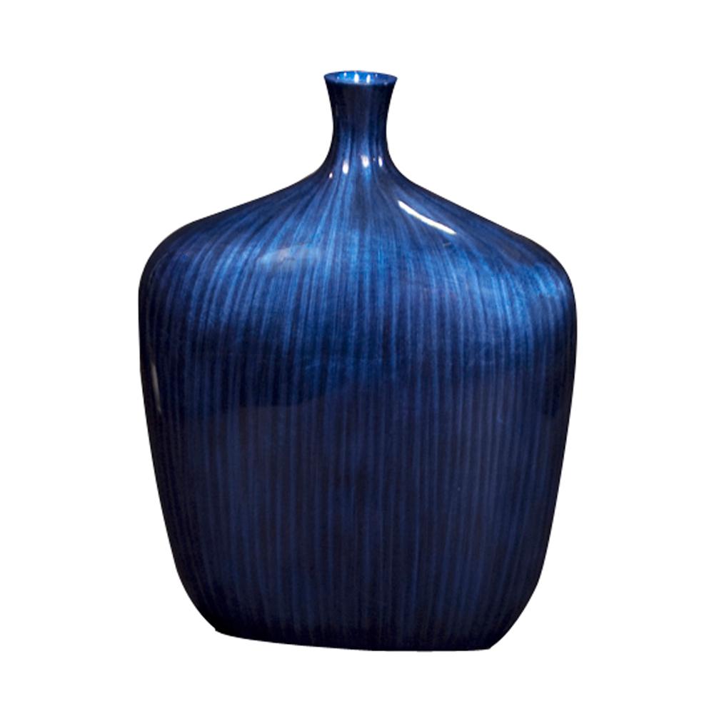 Large Sleek Cobalt Blue Decorative Vase 22076l The Home Depot